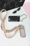 Madison |  Wristlet | Long two-toned | Silver &amp; Gold metal link chain strap | Hera cases