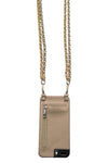 Courtney | Double Metal chain strap | taupe vegan leather | Hera cases