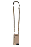 Courtney | Double Metal chain strap | taupe vegan leather | Hera cases